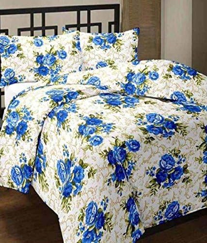 LABNO Floral Printed Single Cotton Dohar Reversible Printed Dohar/AC Blanket, Standard (Multicolour)