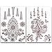 Temporary Arabic Henna Tattoos | Dermatologically Tested „VERY GOOD“ and Made in Germany | Set of 4 Sheets with 35 Beautiful Designs | Removable Tattoo Stickers by Ahimsa Glow®