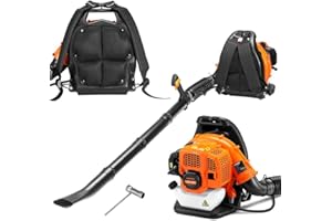 Stakmann Soffiatore Foglie a Zaino Motore Scoppio 2 Tempi 52CC 1,5KW 7000rpm Serbatoio 1,7Lt Spallacci Spalla Imbottiti Regolabili Manico Ergonomico per Manutenzione Giardino Spazi Esterni (A Scoppio)