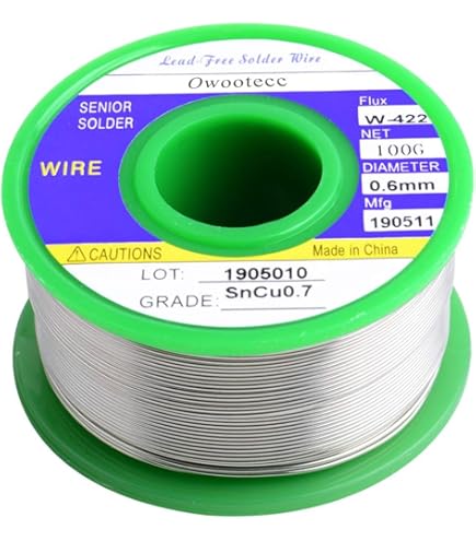 Filo Per Saldatura Stagno 99,95% Senza Piombo - 50g, Diametro 1mm, Con Anima Di Colofonia