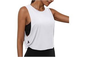 KUIH Gym Tops for Women UK Loose Basic Vest Sleeveless T-Shirts Athletic Tank Top Quick Dry Yoga Tees Workout Sports Tops for Fitness Running Walking