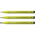 Pilot DR Lettering Pen for Calligraphy - Full Set of 3-1.0mm, 2.0mm, and 3.0mm