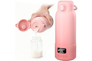 ZOOAOXO 500ml Chauffe Biberon Nomade Sans Fil: Chauffe Lait Maternel Portable Bébé et Batterie Longue Durée, Eau Chauffage Rapide pour la Maison/Camping/Voyages/Voiture, Lsothermie Toute la Journée