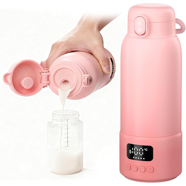 Chauffe-biberon Portable Sans Fil Comfyer - Chauffage Rapide En 2 Min, 5 Températures, écran LED - Pour Lait Maternel Et Eau