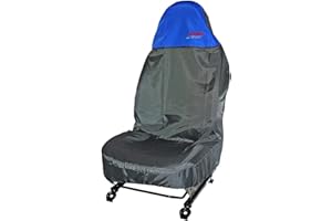 CAR SEAT COVERS DIRECT Action Sport Single Universal Car Seat Cover - Blue Hood (600D Extra Heavy Duty Seat Covers) (1)