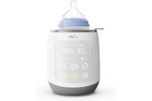 HEYVALUE Flaschenwärmer Baby, Sterilisator für babyflaschen 7-in-1-LCD Schnellwärmer für Babynahrung Thaw BPA-freier Display Präzise Temperaturregelung für Muttermilch oder Formula