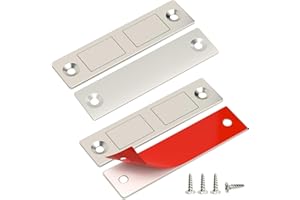 Jiayi Imanes para Puertas de Armario 2 Piezas Cierre Magnético Fuerte para Puertas de Armario - Doble Imán de 12kg, Ultrafino Cierre Magnético, Imanes Muebles Fácil Instalación