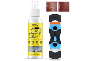 ‎MIIOTO Miioto 120ml Etikettenlöser, Klebereste Entferner, Aufkleber Entferner, Sekundenkleber Entferner, mit Schaber, Entfernt Schnell Hartnäckige Klebereste, Kleber Entferner