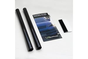 VT CUSTOMS 2 Lots 30 x 75cm Medium Smoke Tint Film For Headlights Tail light Car + Squeegee Tool