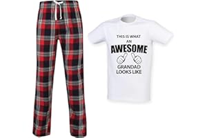 60 Second Makeover Limited This Is What An Awesome Grandad Looks Like Tartan Short Mens Pyjamas Set Family Grandad Birthday Gift Present Fathers Day For Men