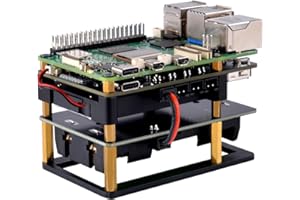 GeeekPi UPS Gen 6 Power Module UPS V6 Uninterruptible UPS Shield for Raspberry Pi 5/4B/Orange Pi - Expandable Battery Backup, OTA Upgrades, I2C Monitoring & PikaPython Support