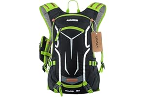 LIXADA Lixxada Mochila de Ciclismo Impermeable 18L Unisexo Respirable Ultraligero con Cubierta de Lluvia Mochila de Hombro para Ciclismo Montañismo Viajes