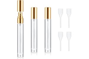 4 st. 10 ml bärbara reseparfyumsprayflaskor, påfyllningsbara parfymflaskor, små glasflaskor för aftershave, resedispenser för