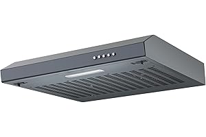 Respekta Sina Unterbauhaube schwarz matt/Dunstabzugshaube 60 cm/Mattes Gehäuse aus pulverbeschichtetem Stahl/Abluft - und Umluftfunktion / CH600SC-19 / Energieeffizienzklasse A+ / 54–65 dB