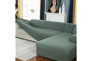 BOLUXIU Sofabezug, Eck Stretch-Sofabezug Stretch Sofabezug für 1/2/3/4 Sitzer（L-förmiges Ecksofa erfordert Zwei）