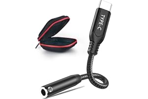IMANGOO Adapter do słuchawek USB C Aux, adapter USB C na jack 3,5 do Samsung S21 FE, adapter typu C Aux do słuchawek, kabel nylonowy do Samsung S23+ Ultra S20 FE Oneplus 9 8T Pixel 6 Pro Mi 12 Pro