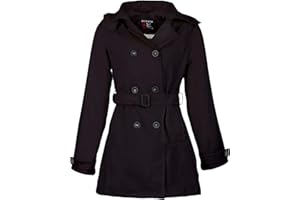 Breizh Ocean - Ciré imperméable, Création française CARNAC Coupe Trench avec Capuche Amovible - Trench Femme - Veste de pluie avec grande tailles du XS au 3XL