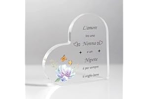 ARIDANTRP Regalo per Nonni - Targa Acrilica per San Valentino, Festa Dei Nonni, Compleanno e Natale - Placca Idee per Nonna