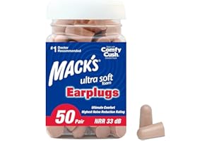 Mack's Ultra Lot de 50 paires de bouchons d'oreille, Beige, mixte, Mac-6244, beige, n/a