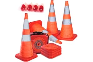 JOLITAC 4pcs Collapsible Traffic Cones Road Parking Cones Safety Construction Cones Emergency 28inch