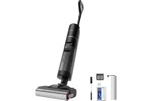 DREAME H12 Pro Ultra Aspirapolvere Lavapavimenti, Lavaggio e Asciugatura Spazzola, Auto-Pulizia con Doppia Rotazione e Raschietto, 16.000 Pa, Pulizia Bordi su Due Lati, Rilevamento e Regolazione Smart