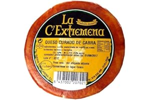 LA C'EXTREMEÑA ganzer Laib La Extremeña gereifter Ziegenkäse curado mit pasteurisierter Milch aus Spanien - Paprika Rinde