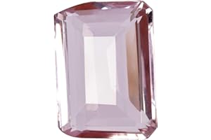 REAL-GEMS Baby Pink Topaz 142.50 Ct Brazilian Topaz Faceted Emerald Baby Pink Topaz Gemstone Loose Stone