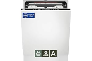 AEG Serie 7000 Lavastoviglie Da Incasso 60 cm, FSE76727P, GlassCare, Lavastoviglie Integrata Totale, Classe A, 14 coperti, Vassoio MaxiFlex, Mulinello ProClean, Beam on Floor
