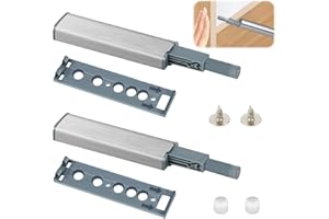 LOBVABA 2 Piezas Cierre Push to Open, Cierre Puerta Push para Armario, Puerta Armario Presion, Cajón Abrir Pestillo, Push Armarios Cierre Puerta Presion, Puertas Amortiguador, para Armario Puerta Cajón