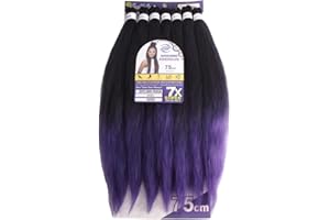 Ser Mulher CAPELLI SINTETICI JUMBO PER TRECCINE AFRICANE. 609 GR, 75cm UN PACCHETTO PER COMPLETARE IL LOOK. HAIR BRAIDING EXTENSION (T1B/VIOLA)