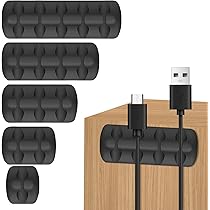 8 Pack Cable Tidy Clips Self Adhesive Cable Holders No-Residue Cord Anageent Desk Wire - View #4