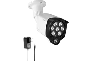 Lonnky 850nm 8-LED Weißer Infrarot-Illuminator, 90° Weitwinkel, 100 Fuß (30M) Reichweite, Wasserdichter Nachtsichtverstärker für CCTV-Sicherheitskameras, Innen- und Außenbereich