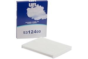 UFI Filters, Filtro Abitacolo Antipolline 53.124.00, Adatto a Auto, Applicabile su Diversi Modelli Abarth, Alfa Romeo, Citroen, Fiat, Opel, Peugeot e Vauxhall