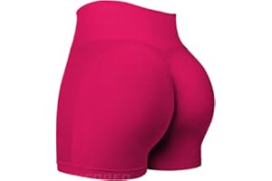 YEOREO Women Gym Short High Waist Tummy Control Scrunch Butt Seamless Workout Butt Lifting 5" Cycling Shorts
