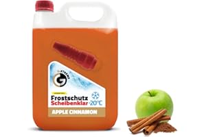 ‎GAMIX Scheibenfrostschutz mit Apple&Cinnamon Duft | Schlierenfreier und effektiver Scheibenreiniger für den Winter | Gebrauchsfertige frostschutzmittel scheibenwaschanlage | 5L