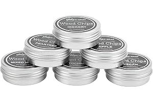 SUNGOOYUE Copeaux de Bois de Fumage, 8 Pièces de Copeaux de Bois de Whisky, Kit de Fumeur de Cocktail, Copeaux de Fumeur, Copeaux de Fumeur pour Boissons Fumées, Carburant et Allume-feu