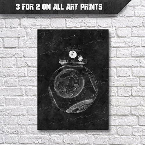 Star Wars Poster - BB8 Blueprint Style Wall Art Print A4 Prints - A3 A4 Star Wars Droid - Buy 3 for the price of 2 on all art prints