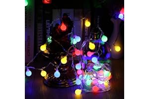 BrizLabs Catena Luminosa Multicolore, 10M 100 LED RGB Luci Stringa Palla Luci LED Esterno Interno Impermeabile 8 Modalità Illuminazione Decorative per Camera Natale Matrimonio Giardino Feste Balcone