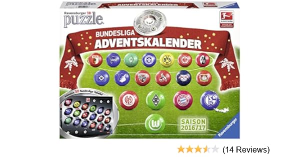 Ravensburger 3d Puzzle 11696 Bundesliga Adventskalender Amazon