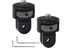 Pilikoll 2 Pcs Camera Mount Adapter 360° Adjustment Aluminum 1/4 Tripod Adapter camera mount Camera Mount Accessories Tripod adapter mount Compatible with GoPro, Xiaomi, SJ4000 and Action Cameras