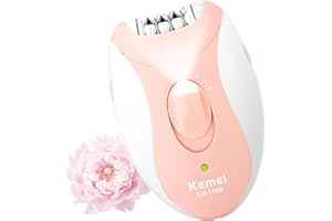 AOGOE Depilatore Donna, Epilatore Elettrico Donna con 32 Pinzette & Luce LED, IPX5 Impermeabile Ricaricabile Rasoio Donna, Testina per Rasoio Rimovibile, Pelle Liscia, 2 Velocità