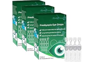 CADUOLA 3 Boîtes Gouttes pour les yeux Oveallgo Presbyopia Visionrestore, gouttes fantaisie, gouttes pour les yeux éclaircissantes et éclaircissantes, pour les soins des yeux