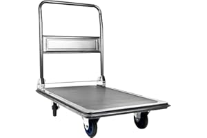 TEKBOX Warehouse PLATFORM TROLLEY Heavy Duty Folding Box Truck (Large (max 300kg))