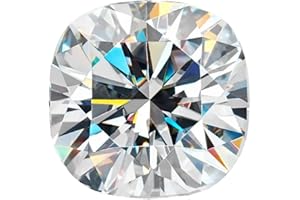 ROY ROSE JEWELRY Star Fire Loose Moissanite Cushion Cut Gemstone D/VVS1 Clarity for Pendant, Ring, Stud Earrings - Jewelry Making 0.06ct to 9ct with Certificate of Authenticity