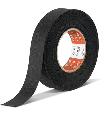 Tesa 51608 Isoband Cloth Wiring Tape - 5 Rolls, 15m X 19mm Each, Black Adhesive Loom Tape