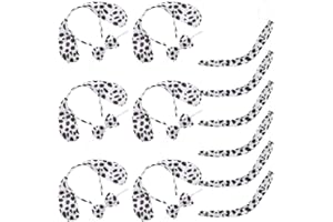 minkissy 6 Juegos De Disfraz De Dálmata Diademas Con Orejas De Dálmata Pajarita Y Cola Para Navidad Halloween Año Nuevo Disfraz De Cosplay