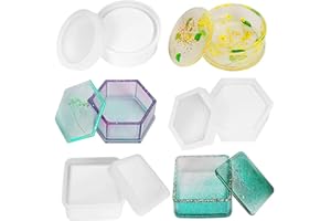 Biluer 3PCS Moulle Silicone Resine Moule Resine Moulle Resine Epoxy Moulle Bijoux,Convient à La Confection De sous-Verres De Porte-Bijoux De Bougeoirs De Porte-Pots De Fleurs De Porte-Tasses