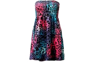 LUXE DIVA New Womens Ladies Sheering Top Strapless Bandeau Dress Top Jersey Ladies Plus Size Boobtube Top Dress UK 8-22