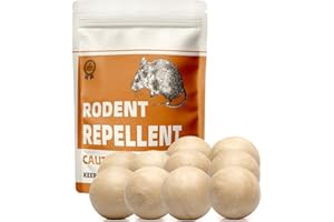 SRODEKIR Rodent Repellent Indoor, Mice Repellent Balls, Mouse Repellent for Kitchens, Attics, Garages, 3 Months Protection, Great Alternative to Ultrasonic Mice Repellent, 10Packs