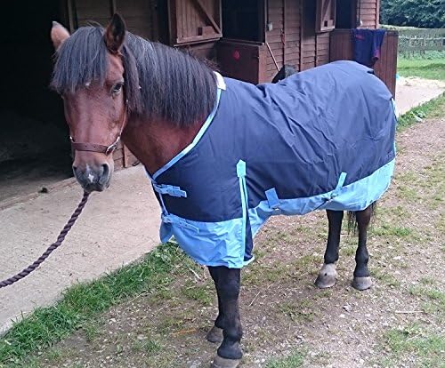 Royal Navy Sky Heavy Weight 350gsm Horse or Pony Turnout Rug Great VALUE (6'6'')